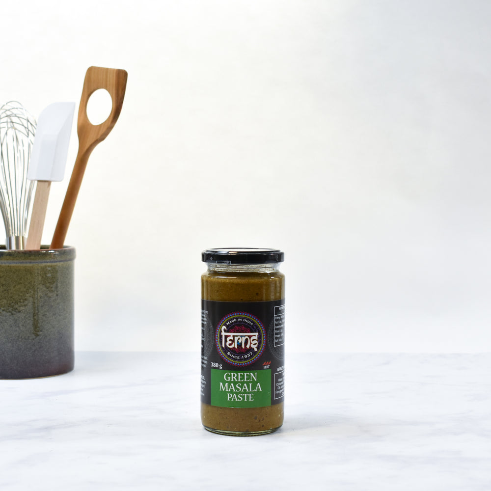 Ferns' Green Masala Paste 380g lifestyle photograph