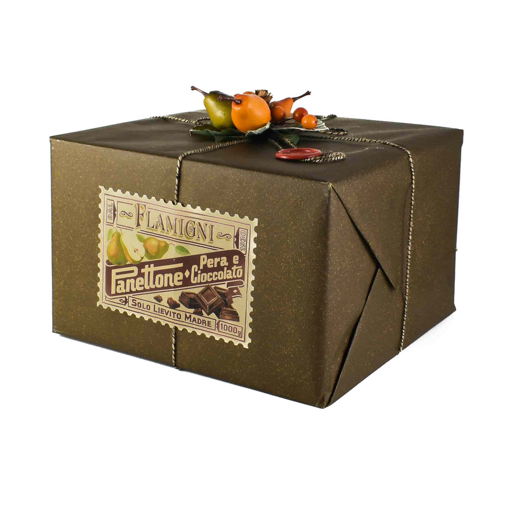 Flamigni Sugar Iced Dark Chocolate & Pear Panettone 1kg