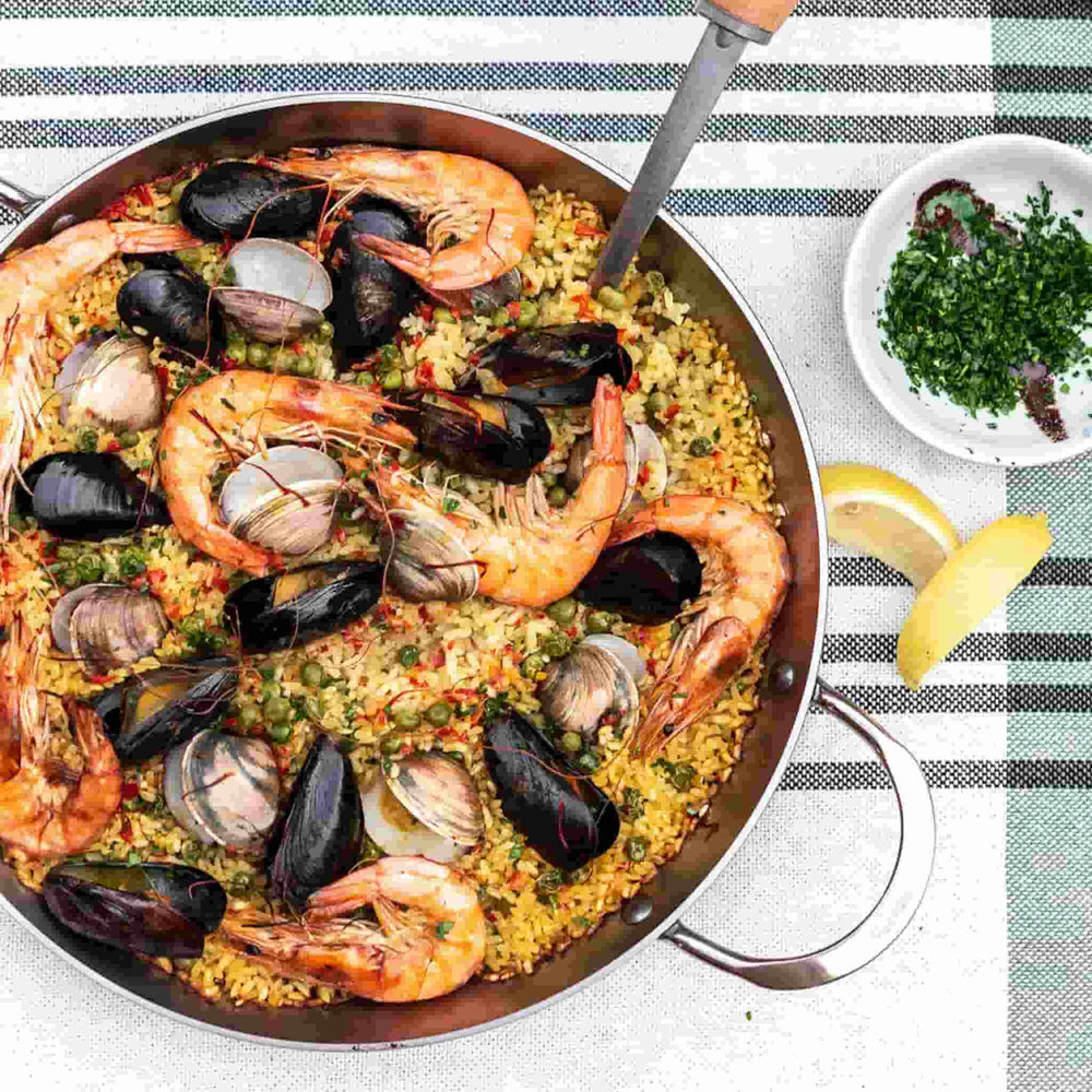 De Buyer Mineral B Paella Pan 32cm