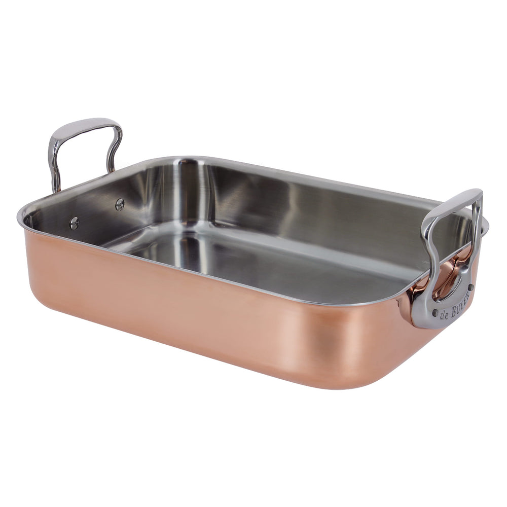 De Buyer Copper & Stainless Steel Roasting Tin 35cm x 25cm