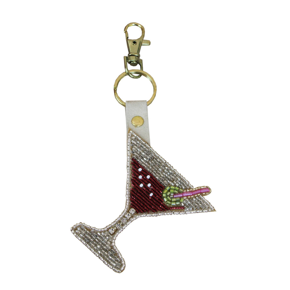 Beaded Martini Keyring