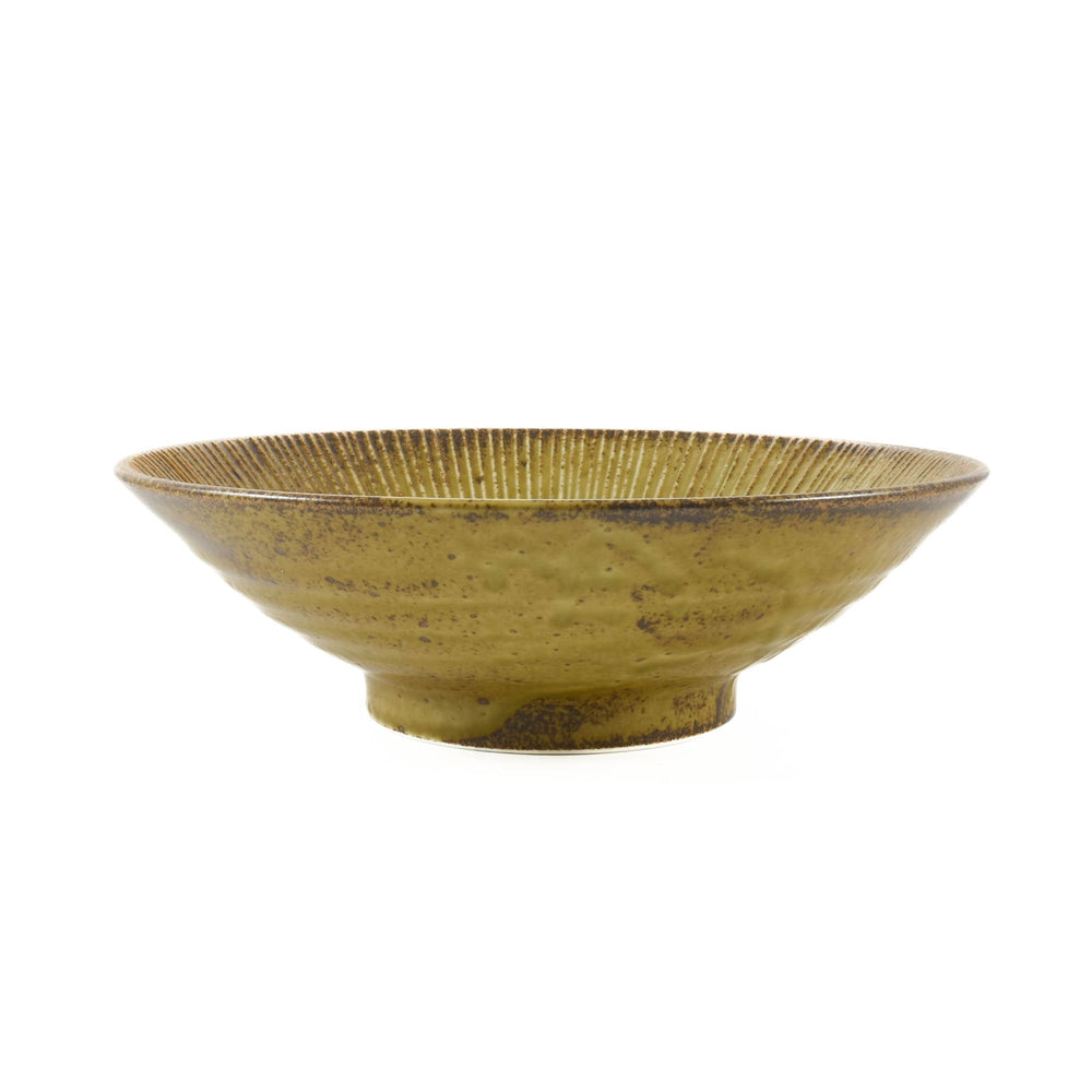 Senkei Shallow Bowl, Light Brown