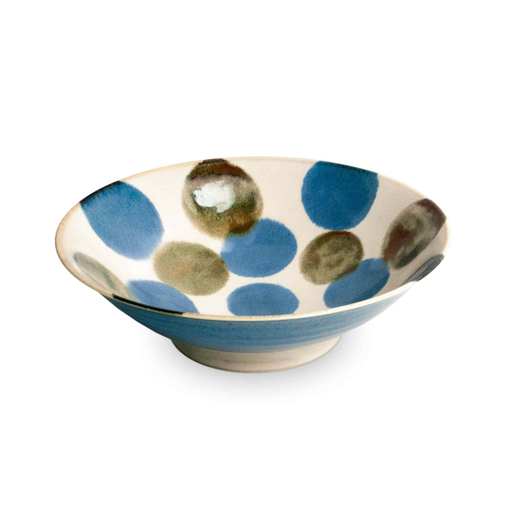 Amatsubu Shallow Bowl, Blue