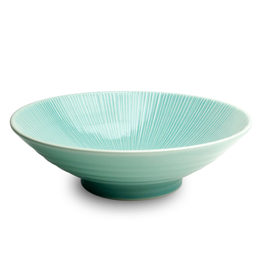 Senkei Shallow Bowl, Turquoise