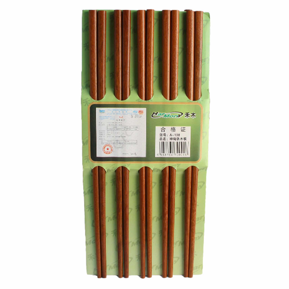 Set of 10 Wooden Chopstick Set