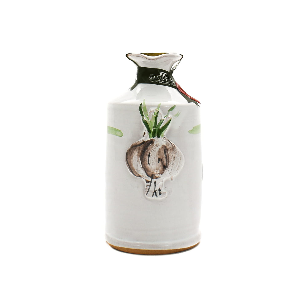 Puglian Olive Oil with Garlic in Terracotta Bottle 250ml