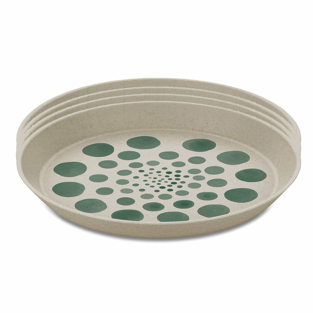 Koziol Green Polka Dotted Side Plate, Set of 4