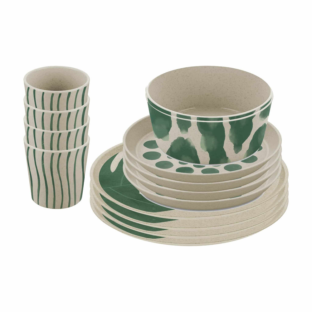 Koziol Monstera 16pc Outdoor Tableware Set