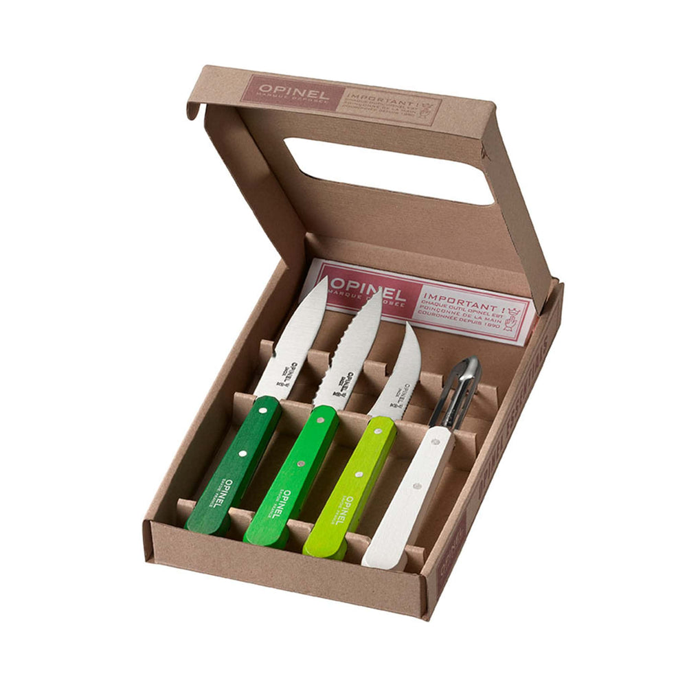 Opinel Kitchen Essentials 4 Knife Set - Greens