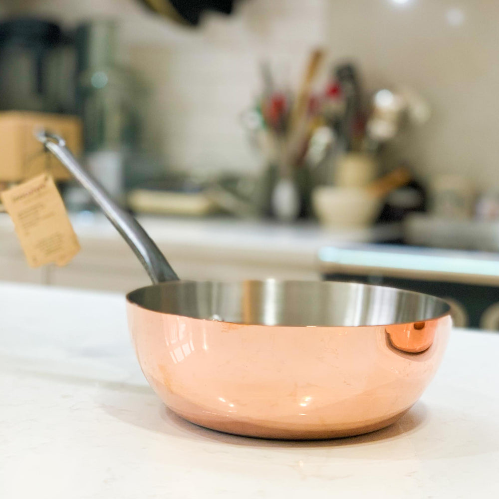 De Buyer Prima Matera Induction-Compatible Copper Saute Pan - Conical