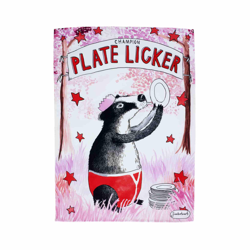 Champion Plate Licker Tea Towel