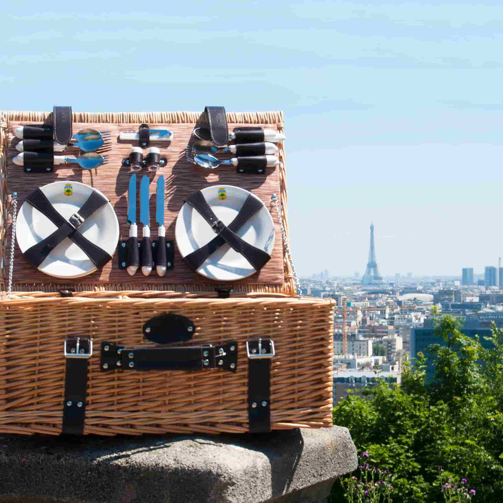 Louvre Natural Picnic Basket, 6 Person