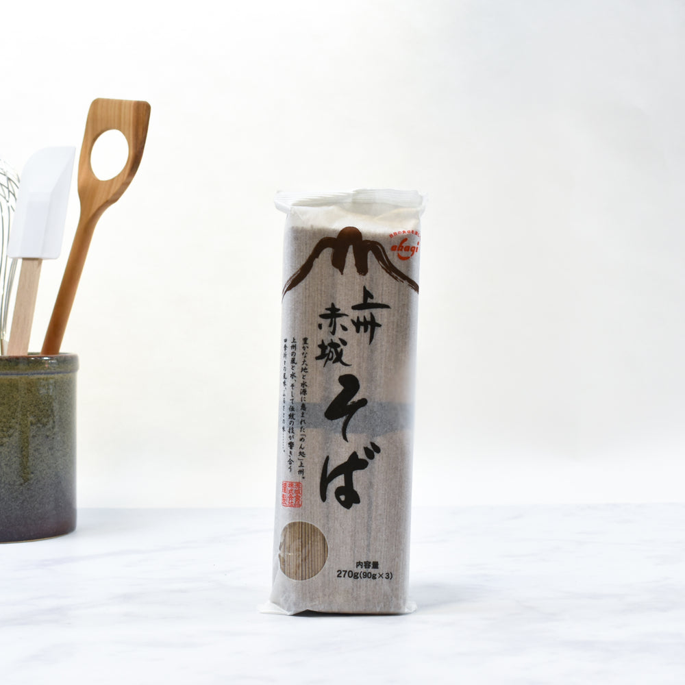 Akagi Dried Soba Noodles 270g lifestyle photograph