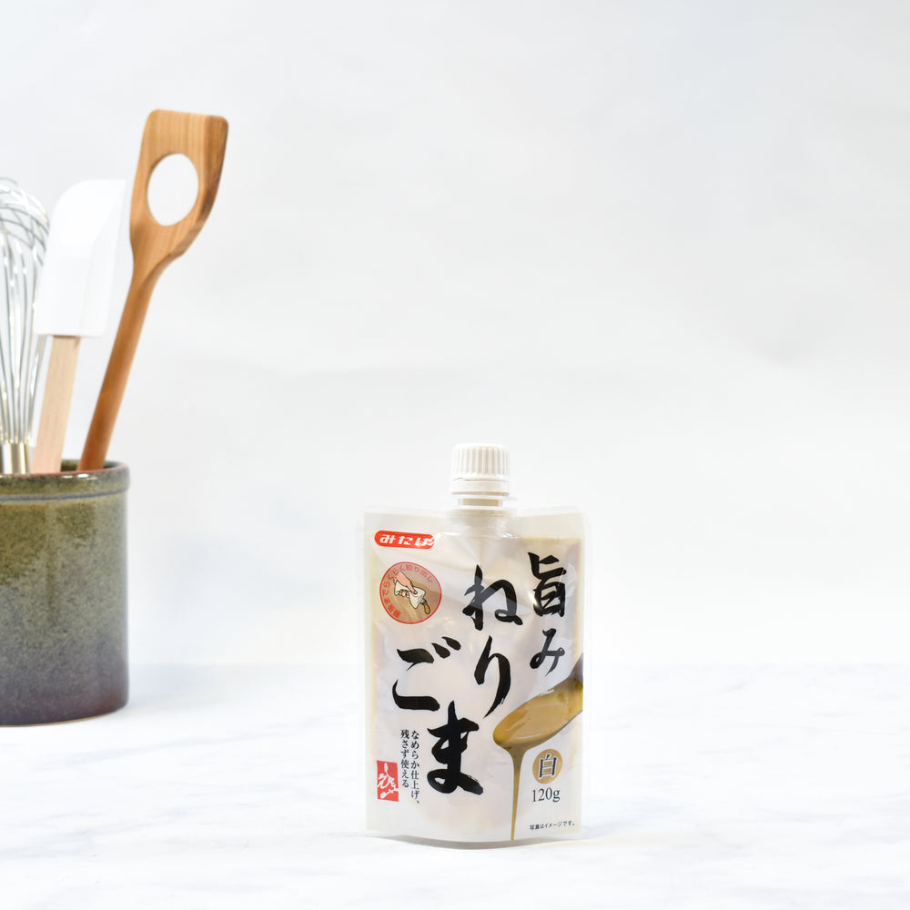 Mitake Umami Nerigoma Shiro - White Sesame Paste 120g lifestyle photograph