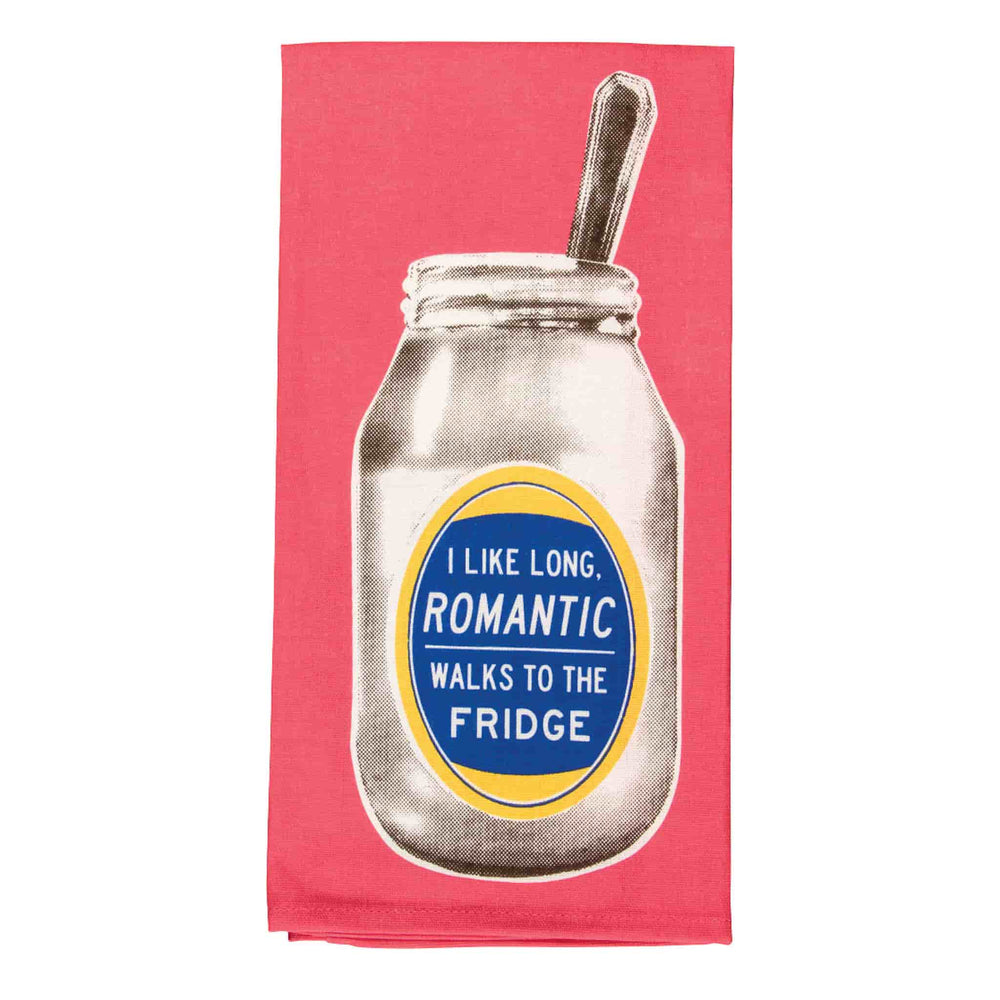 Romantic Walks to the Fridge Cotton Tea Towel