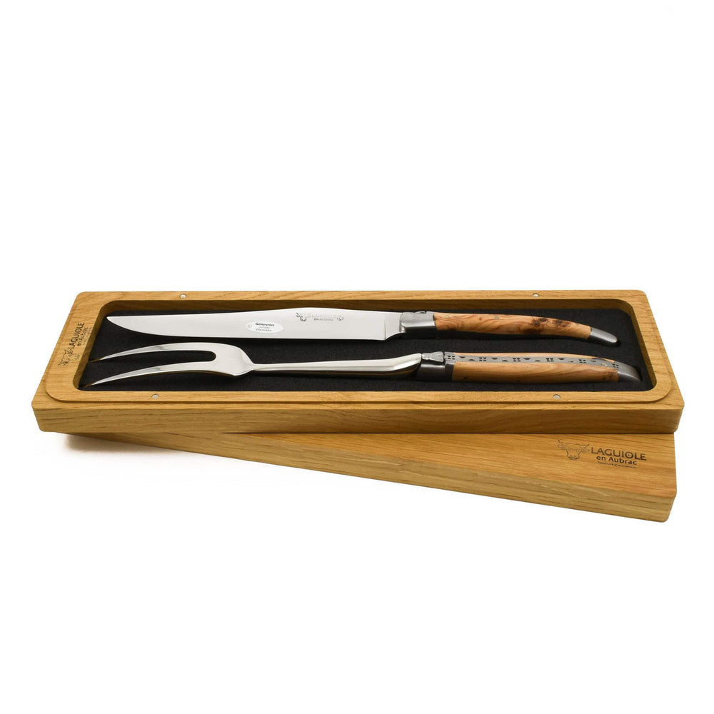 Laguiole en Aubrac Carving Set, Juniper