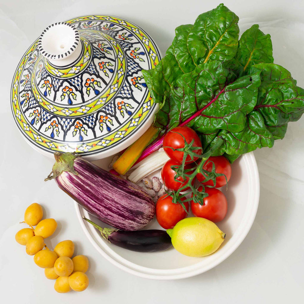 Azraq Patterned Tajine, 25cm