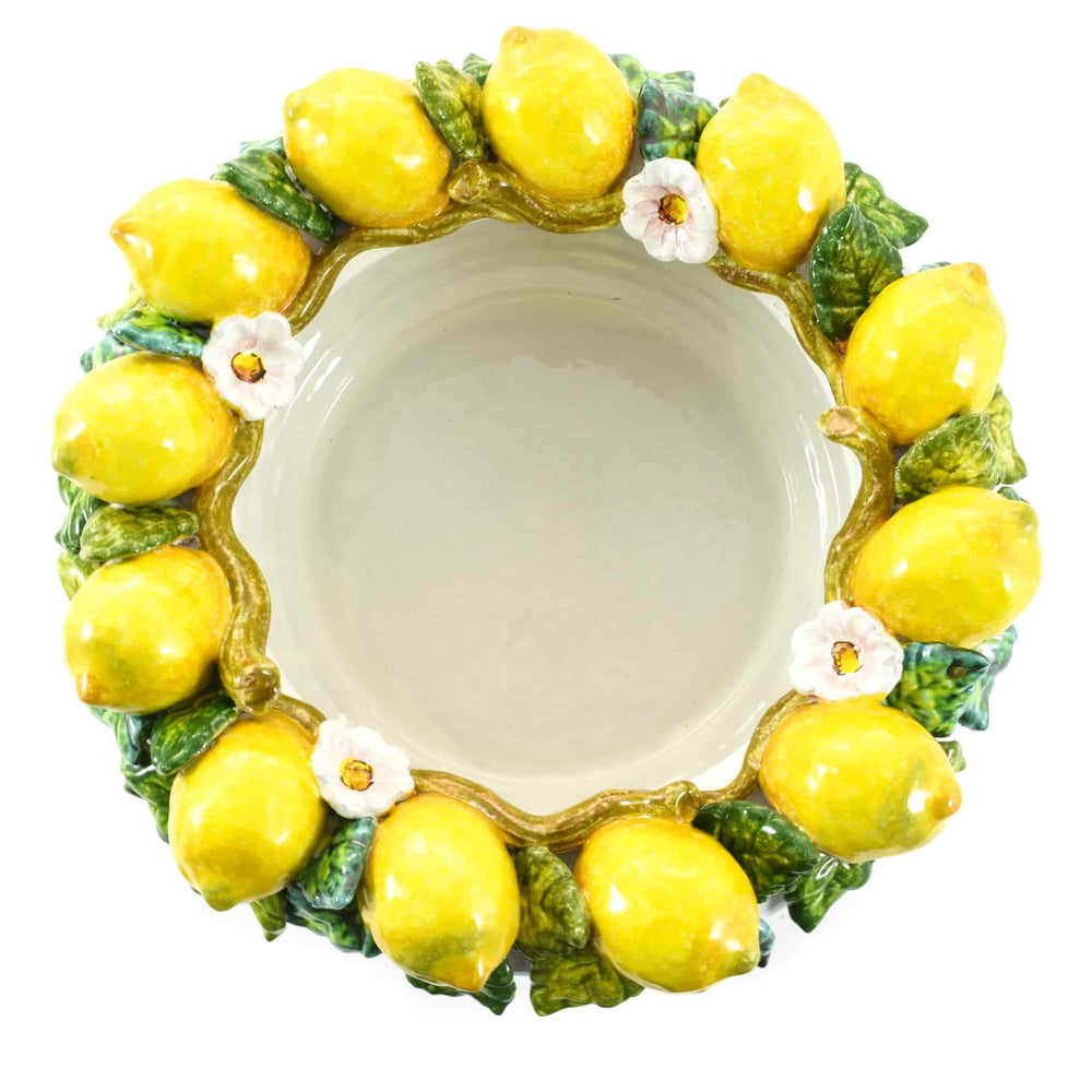 Handmade Tuscan Lemon Bowl 35cm