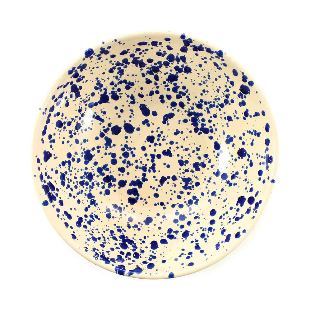 Puglia Blue Splatter Large Salad Bowl, 28cm