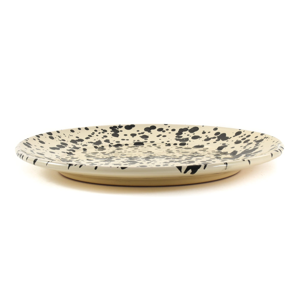 Puglia Black Splatter Dinner Plate, 27cm