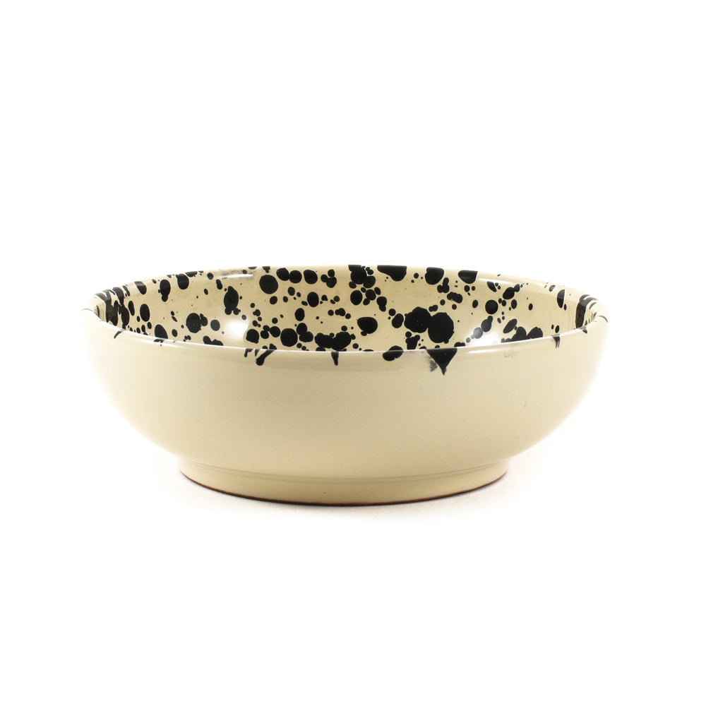 Puglia Black Splatter Bowl 19cm