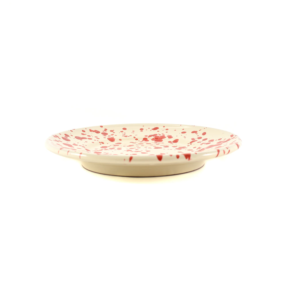 Puglia Red Splatter Side Plate 19cm side