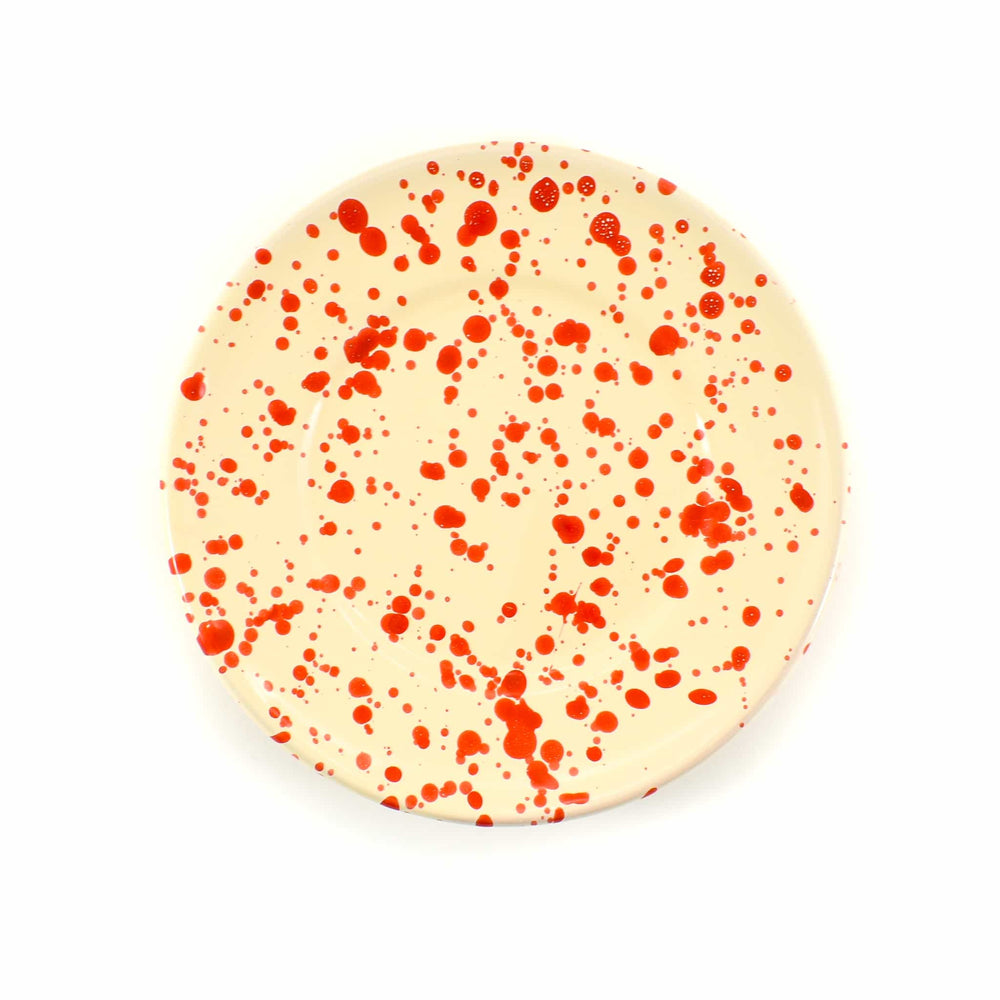 Puglia Red Splatter Side Plate 19cm overhead