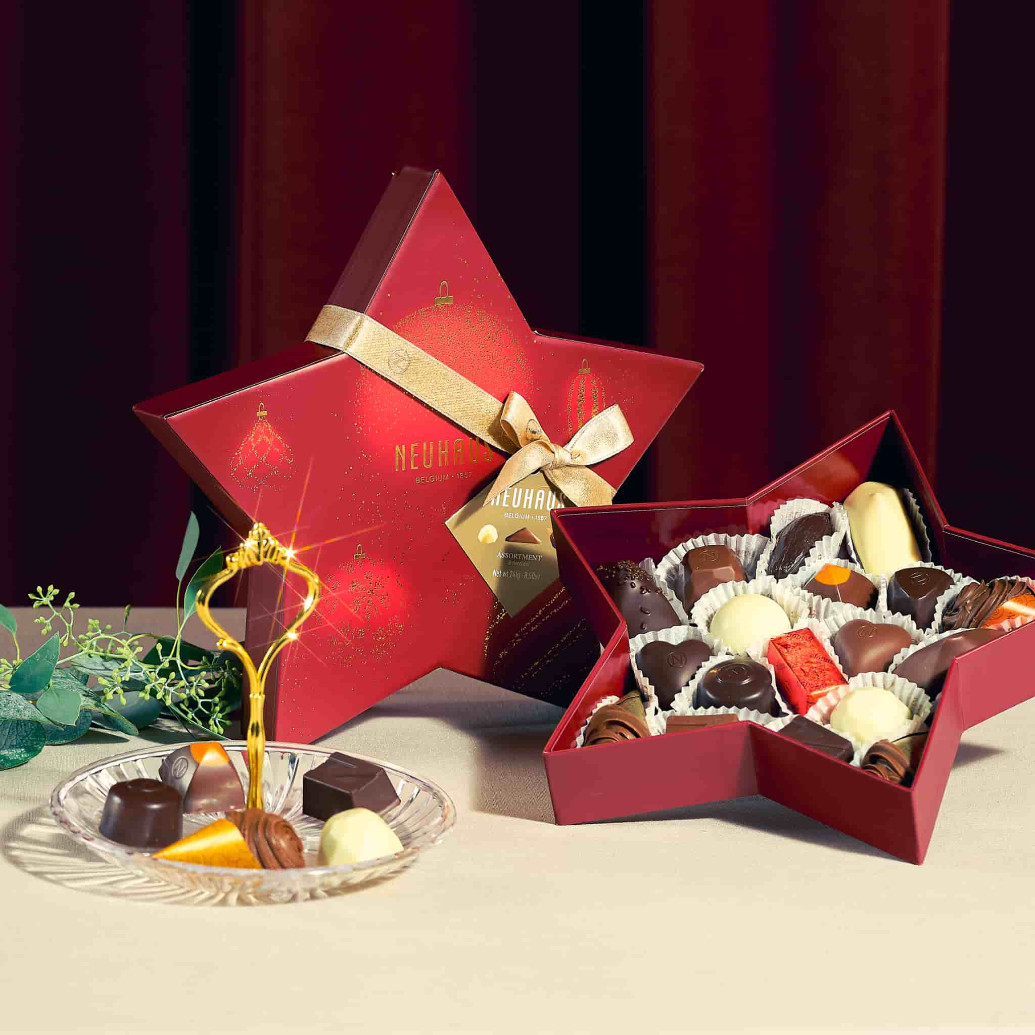 Neuhaus Belgian Chocolates Christmas Star Box - 18 Pieces lifestyle