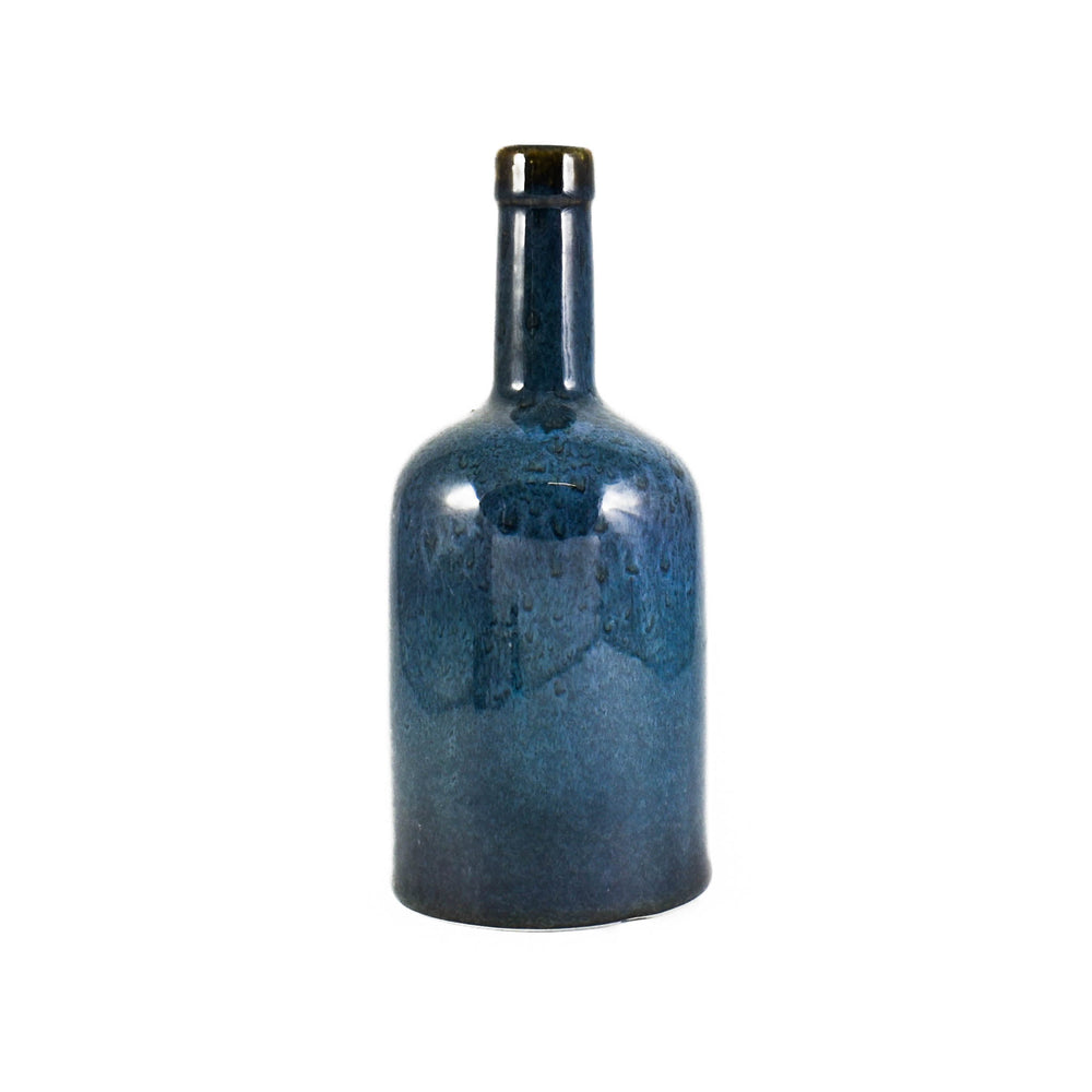 Blue Glaze Oil Bottle with Pourer 600ml