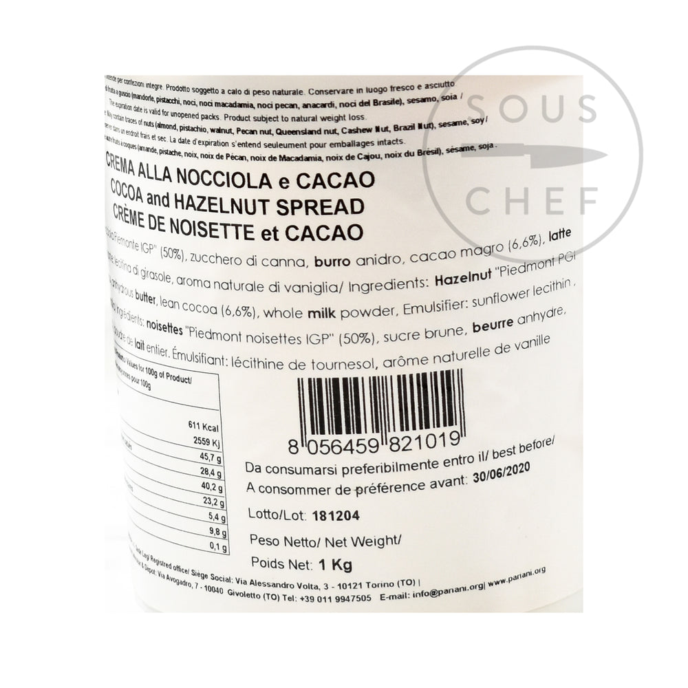 Italian Hazelnut Gianduja Paste, 1kg