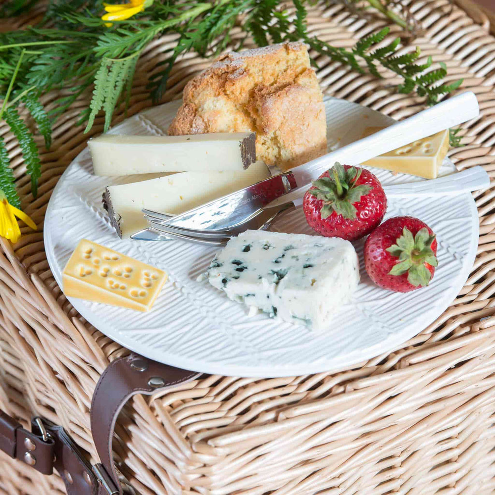 Bordallo Pinheiro White Cheese Tray with Yellow Cheese