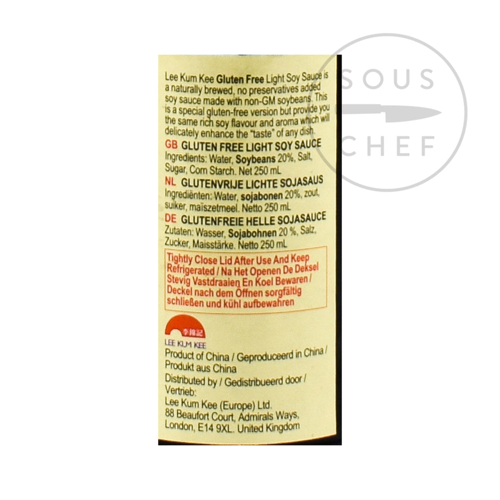 Lee Kum Kee Gluten Free Soy Sauce 250ml Ingredients Sauces & Condiments Asian Sauces & Condiments Chinese Food