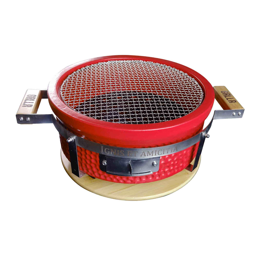 Grllr Tokyo Shichirin Tabletop BBQ, Red