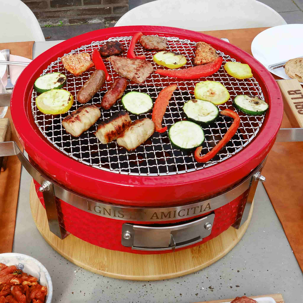 Grllr Tokyo Shichirin Tabletop BBQ, Red