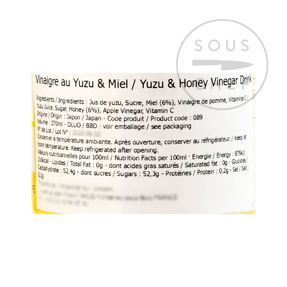 Yuzu & Honey Vinegar, 270ml