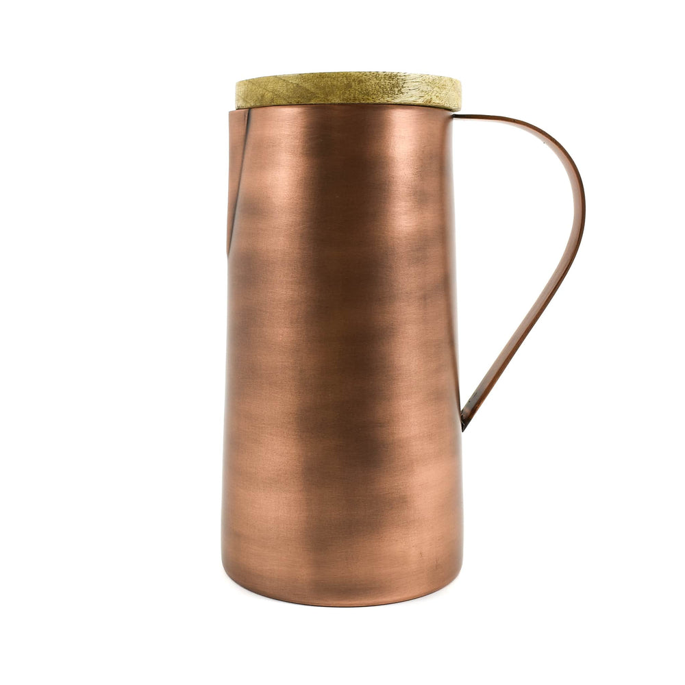 Copper & Mango Wood Water Jug 1250ml