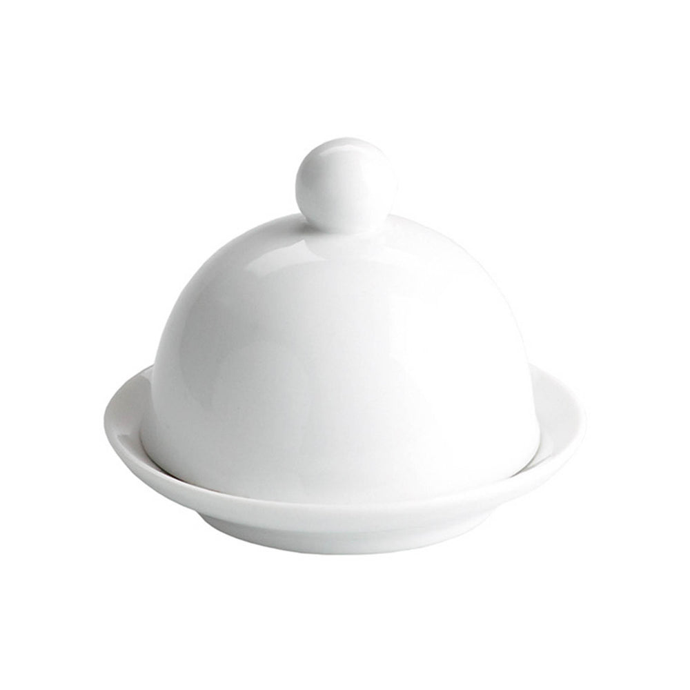 Porcelain Canape Butter Dish, 9cm dia