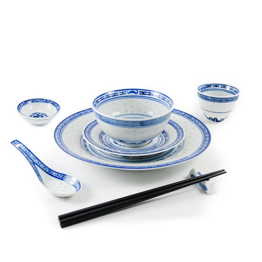 Chinese Tableware Blue Rice Pattern Sauce Dish 7 cm Tableware Chinese Tableware Chinese Food