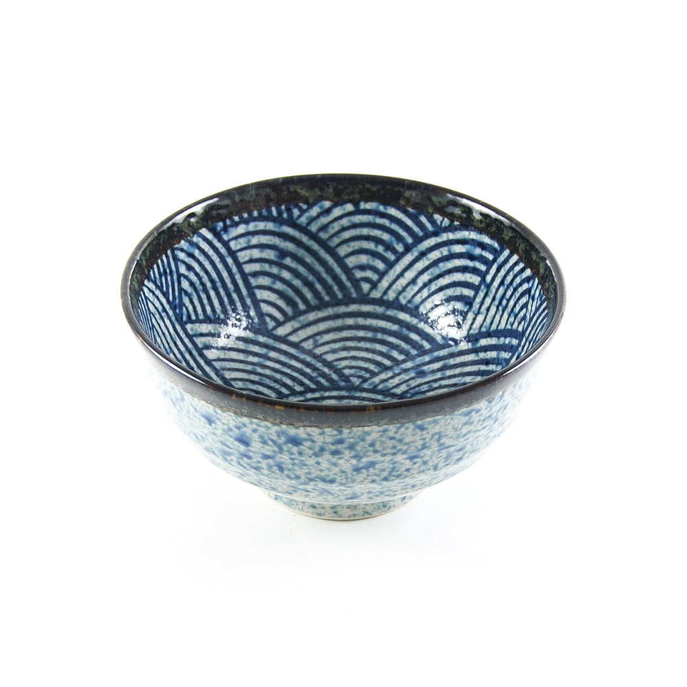 Kiji Stoneware & Ceramics Blue Wave Noodle Bowl Tableware Japanese Tableware