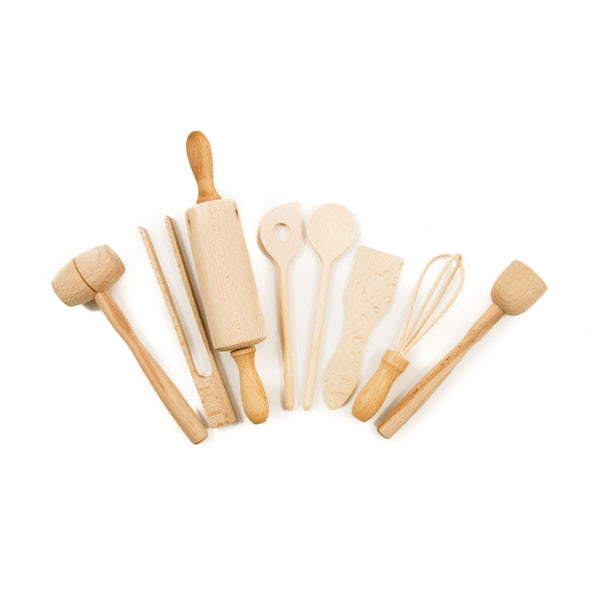 Wooden toy hot sale utensils