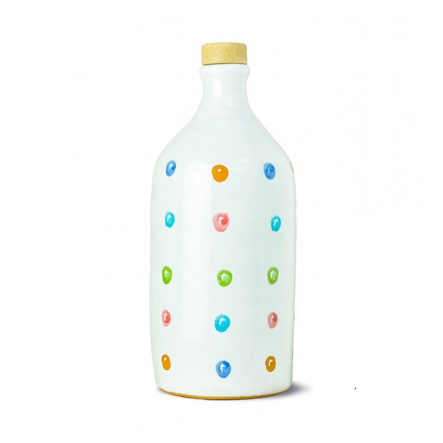 Frantoio Muraglia Medium Fruity Extra Virgin Olive Oil in Polka Dot Terracotta Bottle 500ml Ingredients Oils & Vinegars Italian Food