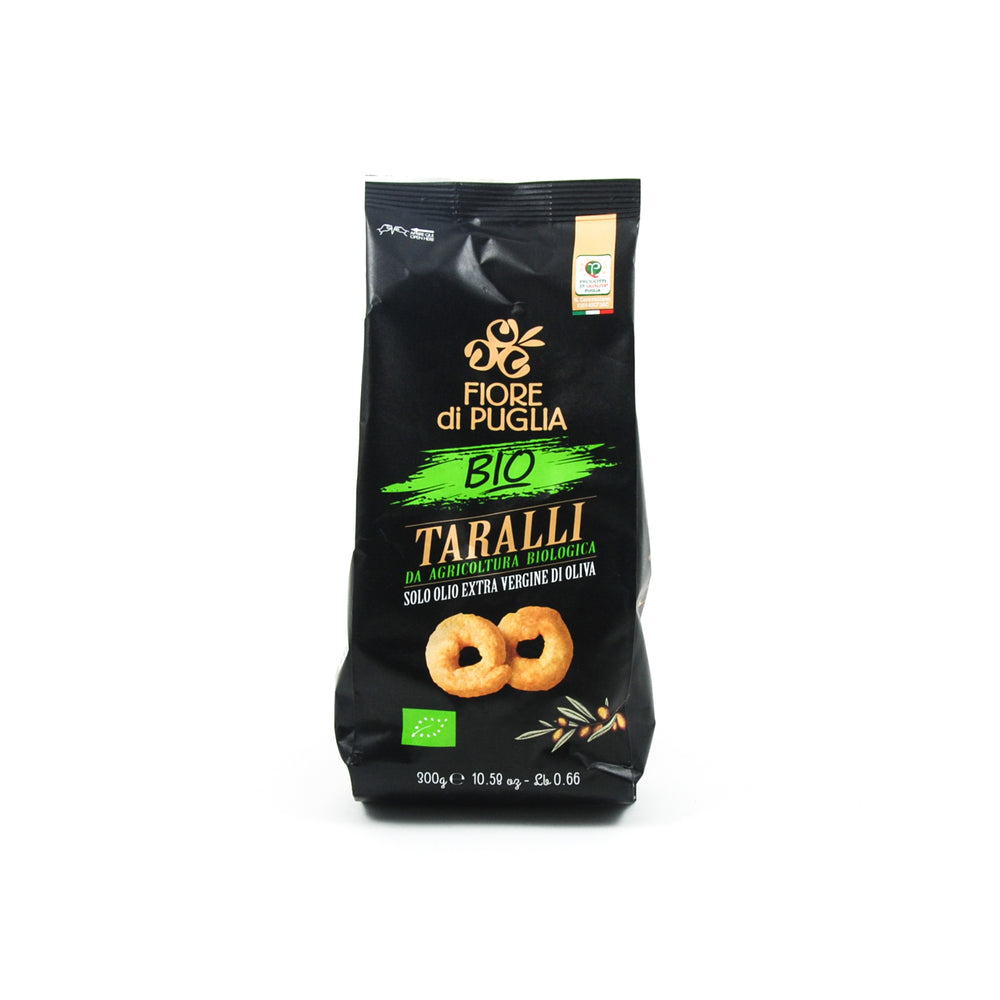 Fiore Di Puglia Organic Taralli with Extra Virgin Olive Oil 300g Ingredients Savoury Snacks & Crackers Italian Food