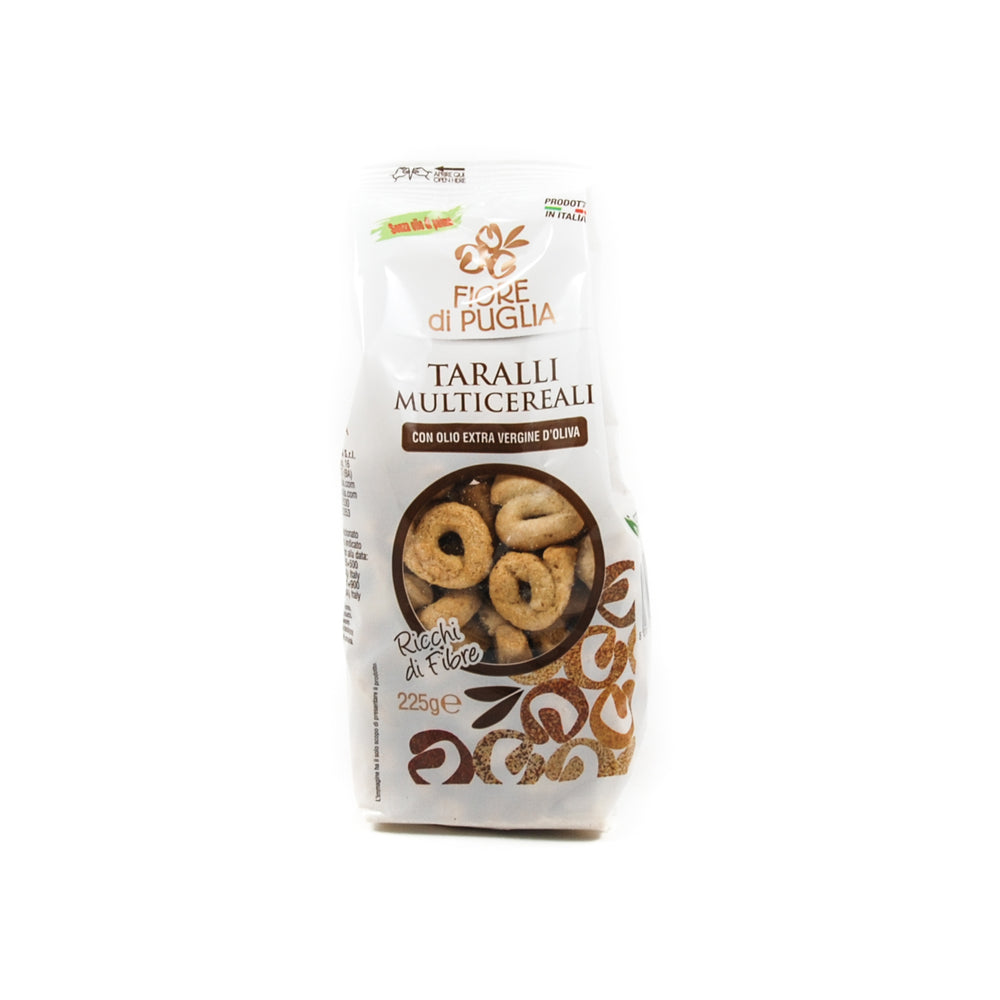 Fiore Di Puglia Taralli with Wholegrains 225g Ingredients Savoury Snacks & Crackers Italian Food