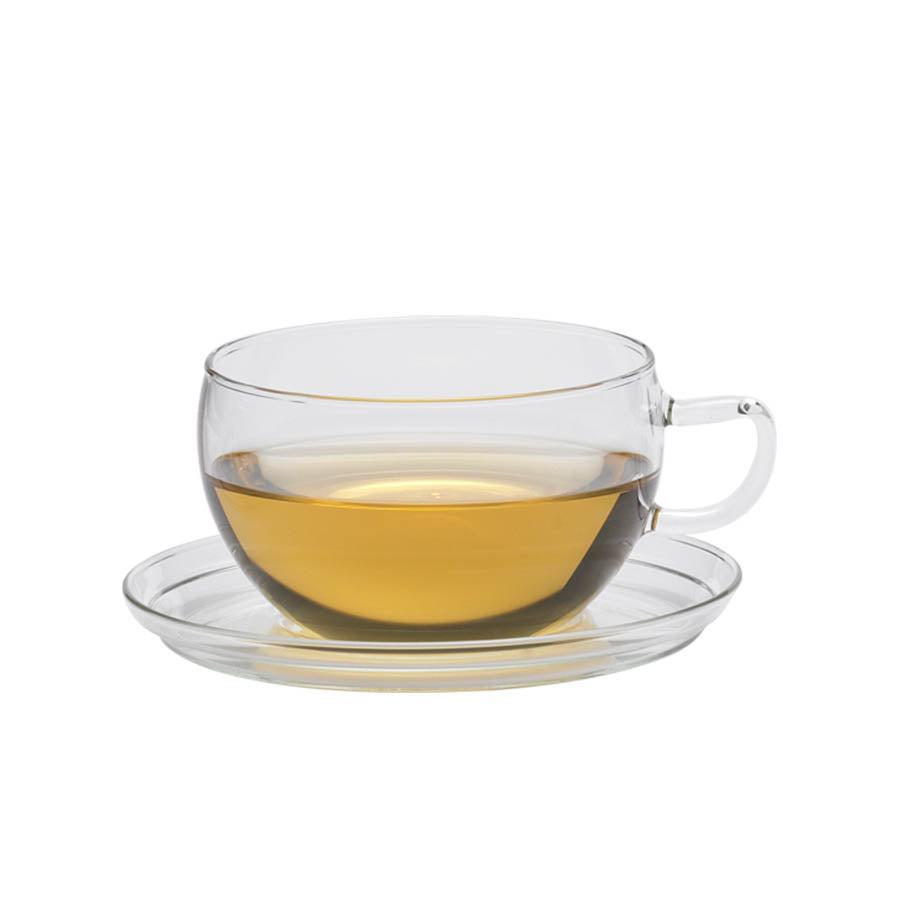 Trendglas Glass Teacup & Saucer 400ml Tableware Jugs & Glassware