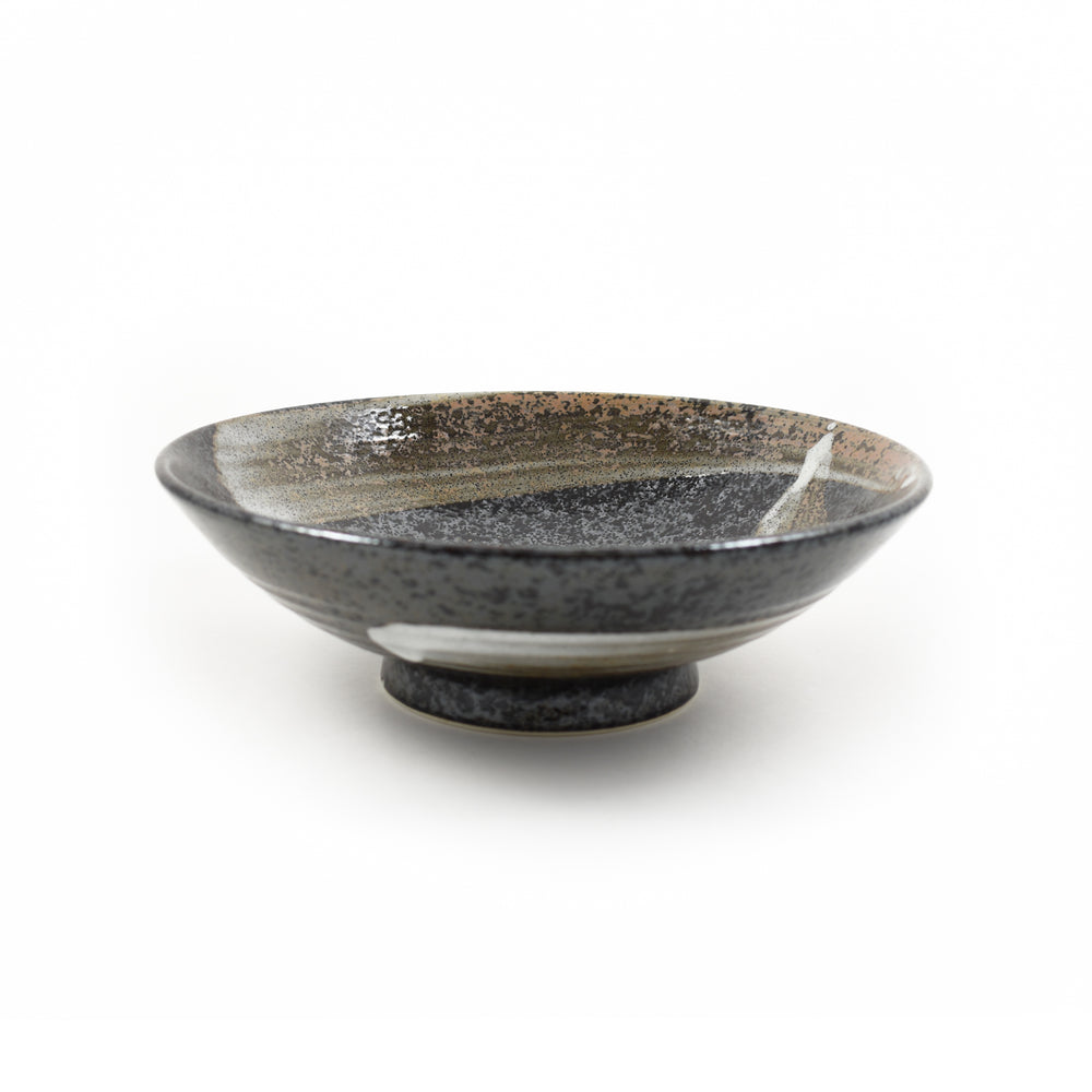 Kiji Stoneware & Ceramics Karasuba-Iro Shallow Bowl 25cm Tableware Japanese Tableware Japanese Food