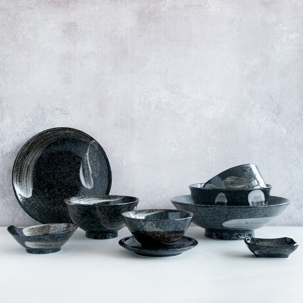 Kiji Stoneware & Ceramics Karasuba-Iro Medium Rice Bowl Tableware Japanese Tableware Japanese Food