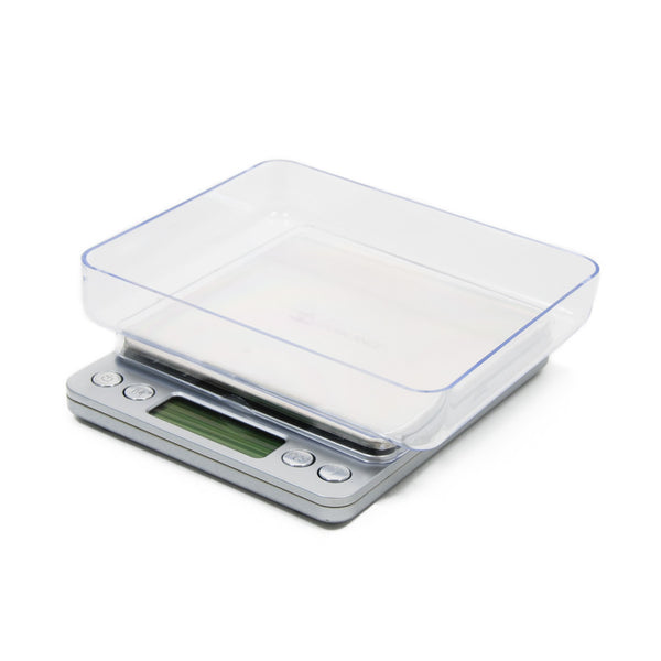 Mini Pocket Scale, 500g x 0.01g Accuracy, Gram Scale Small Digital Kitchen  Scale for Baking, Jewelry, Herbs, Seasoning,Tare Function, 2 Trays Included