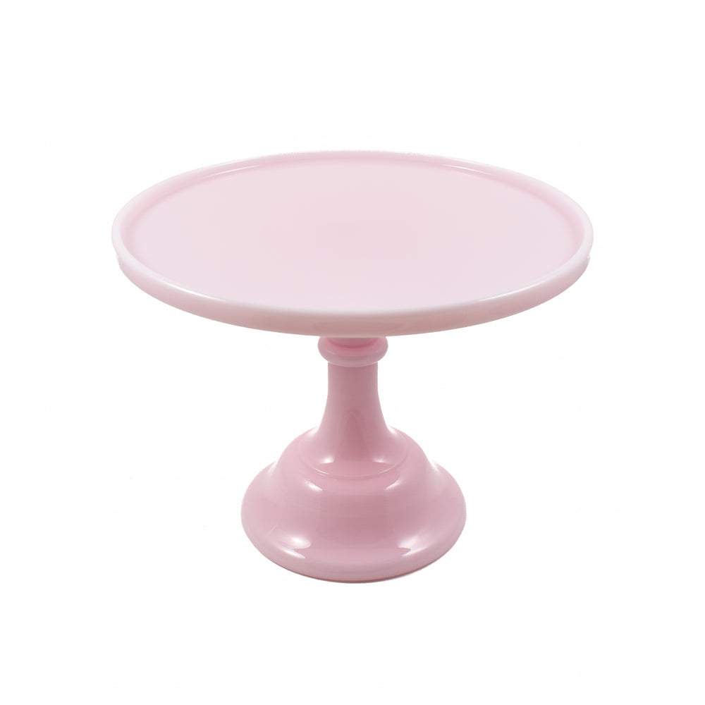 Mosser Glass Pink Milk Glass Cake Stand 10" Tableware Jugs & Glassware