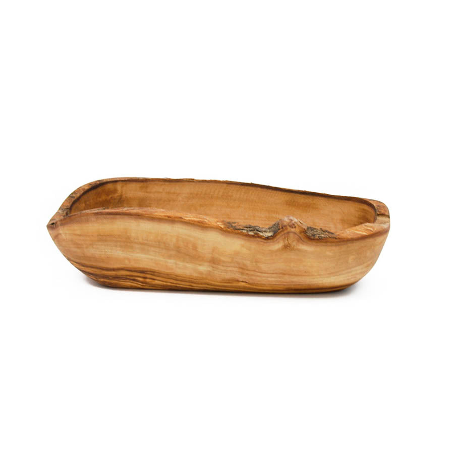 Naturally Med Olive Wood Rustic Serving Bowl 27cm Tableware Wooden Boards & Chopping Boards