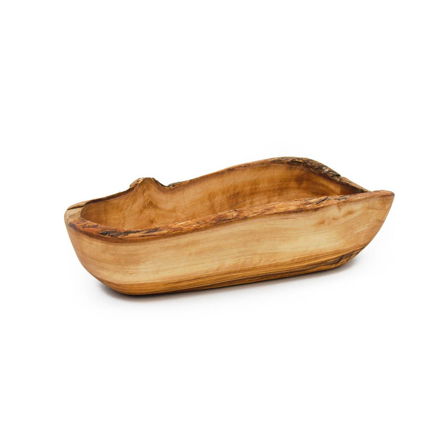 Naturally Med Olive Wood Rustic Serving Bowl 27cm Tableware Wooden Boards & Chopping Boards